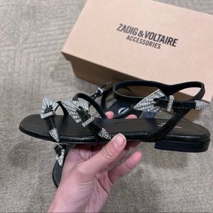 Brand New❗️Zadig&Voltaire Black Paros Sandel ❗️